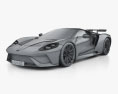 Ford GT Liquid Carbon 2020 3D模型 wire render