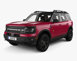 Ford Bronco Sport 인테리어 가 있는 와 엔진이 2021 3D 모델 