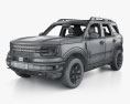 Ford Bronco Sport with HQ interior and engine 2021 3d model wire render