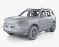 Ford Bronco Sport with HQ interior and engine 2021 3d model clay render