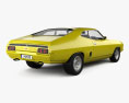 Ford Falcon GT Coupe with HQ interior and engine 1973 3d model back view