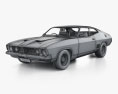 Ford Falcon GT Coupe with HQ interior and engine 1973 3d model wire render