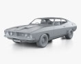 Ford Falcon GT Coupe with HQ interior and engine 1973 3d model clay render