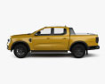 Ford Ranger Double Cab Wildtrak 2022 3d model side view