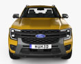 Ford Ranger Double Cab Wildtrak 2022 3d model front view