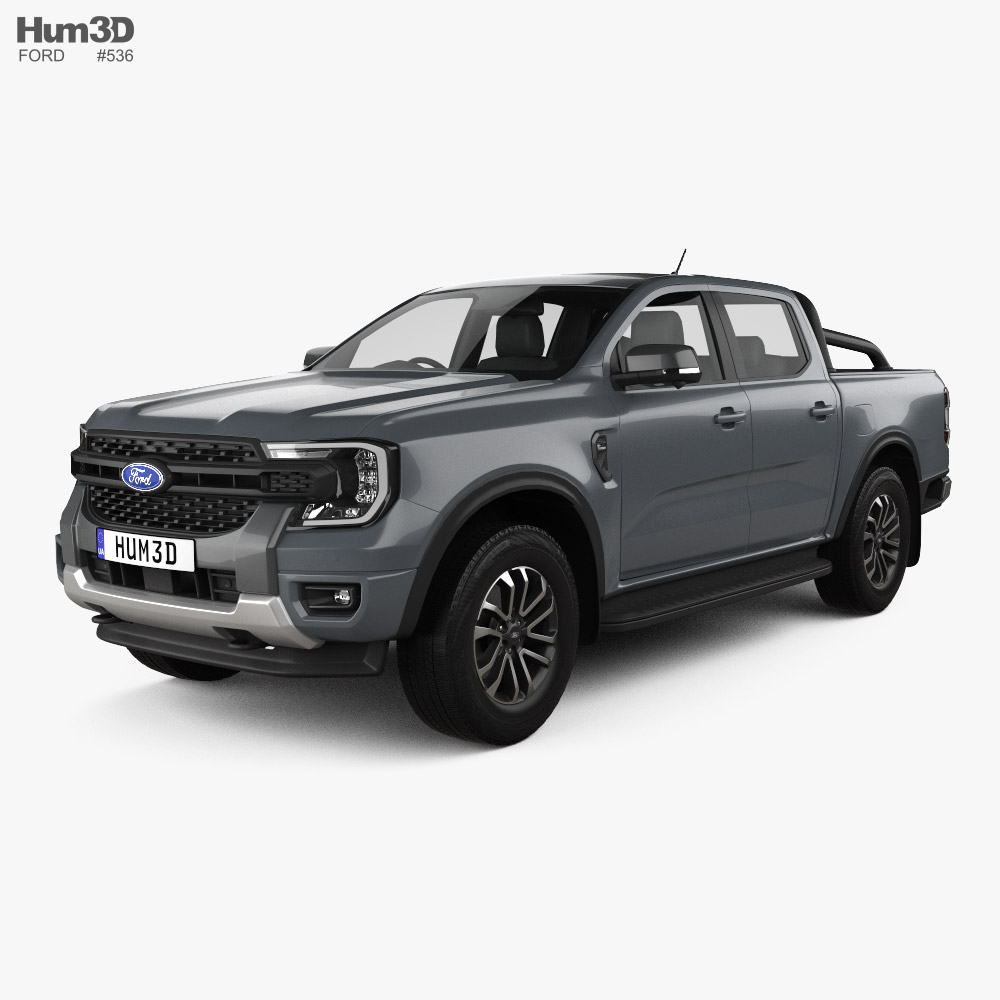 Ford Ranger Double Cab Sport 2022 3D 모델 
