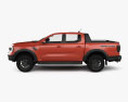 Ford Ranger Double Cab Raptor 2022 3d model side view