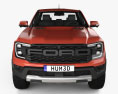 Ford Ranger Double Cab Raptor 2022 3d model front view
