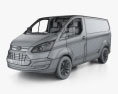 Ford Transit Custom PanelVan L1H1 with HQ interior 2012 3d model wire render