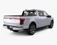 Ford F-150 Lightning Super Crew Cab 5.5ft Bed Platinum with HQ interior 2021 3d model back view