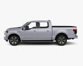 Ford F-150 Lightning Super Crew Cab 5.5ft Bed Platinum with HQ interior 2021 3d model side view