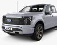 Ford F-150 Lightning Super Crew Cab 5.5ft Bed Platinum with HQ interior 2021 3d model