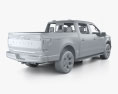Ford F-150 Lightning Super Crew Cab 5.5ft Bed Platinum with HQ interior 2021 3d model