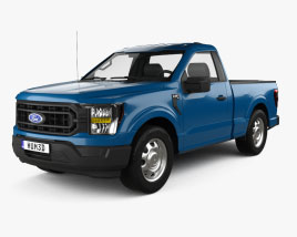 Ford F-150 Regular Cab 6.5 ft Bed XL 2022 3Dモデル