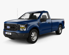 Ford F-150 Regular Cab 8 ft Bed XL 2022 3Dモデル