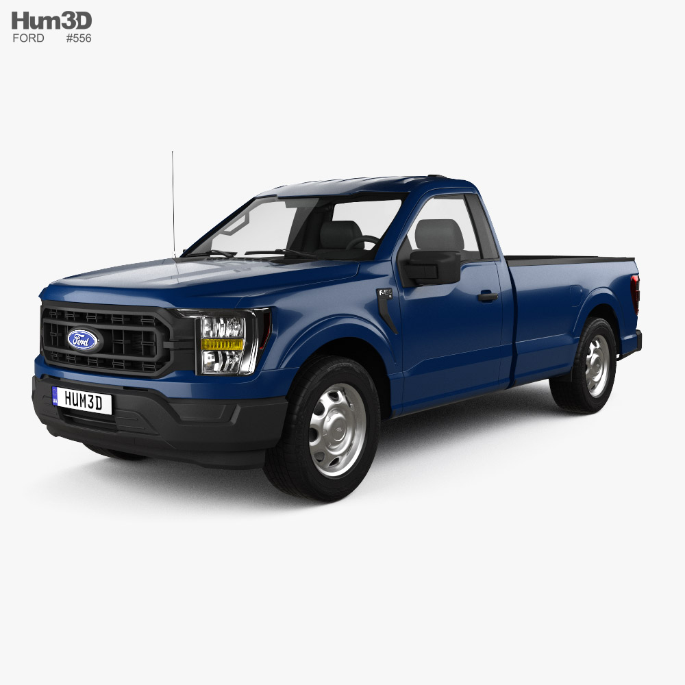 Ford F-150 Regular Cab 8 ft Bed XL 2022 Modello 3D