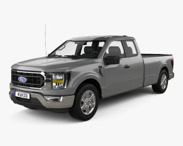 Ford F-150 Super Cab 8 ft Bed XLT 2022 3Dモデル
