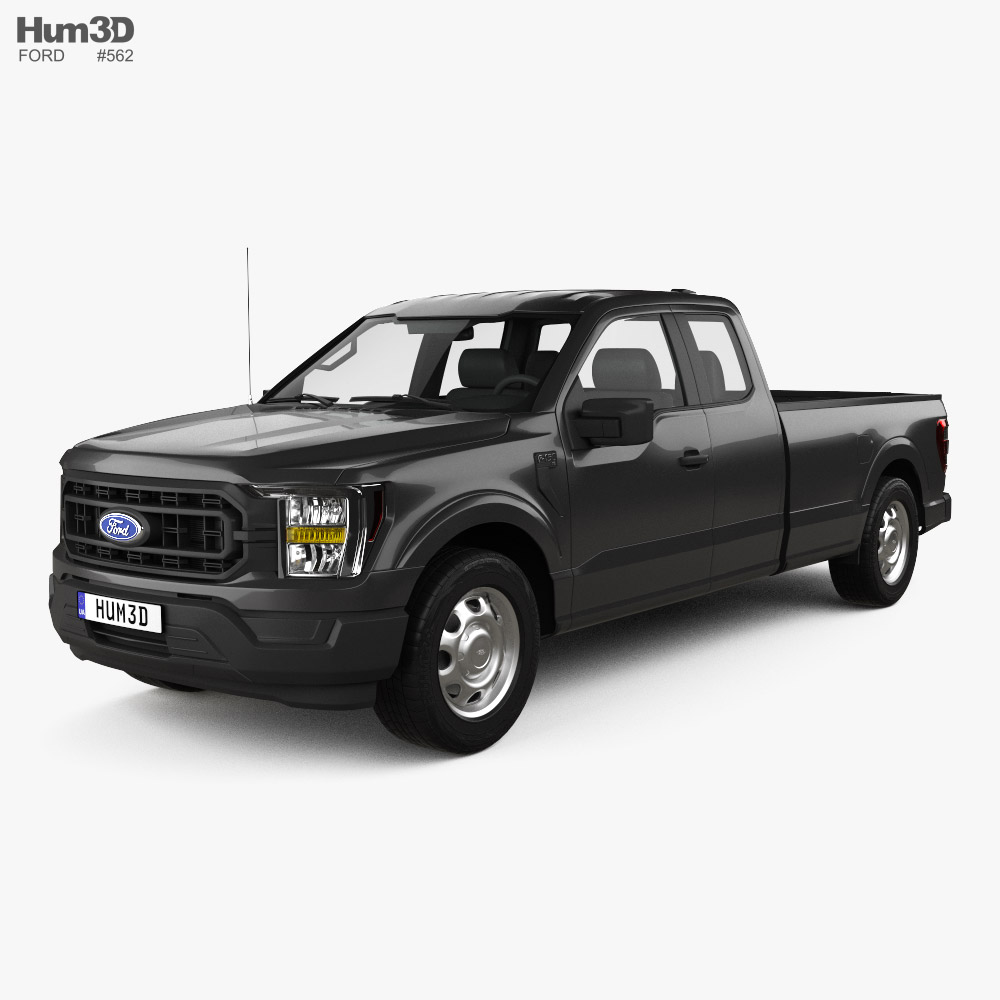 Ford F-150 Super Cab 8 ft Bed XL 2022 3D-Modell