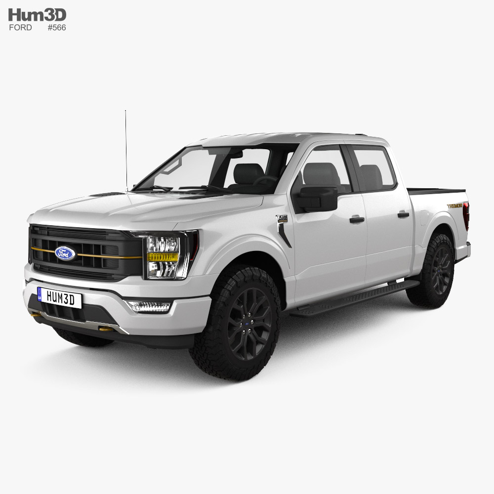 Ford F-150 Super Crew Cab 5.5 ft Bed Tremor 2022 3Dモデル