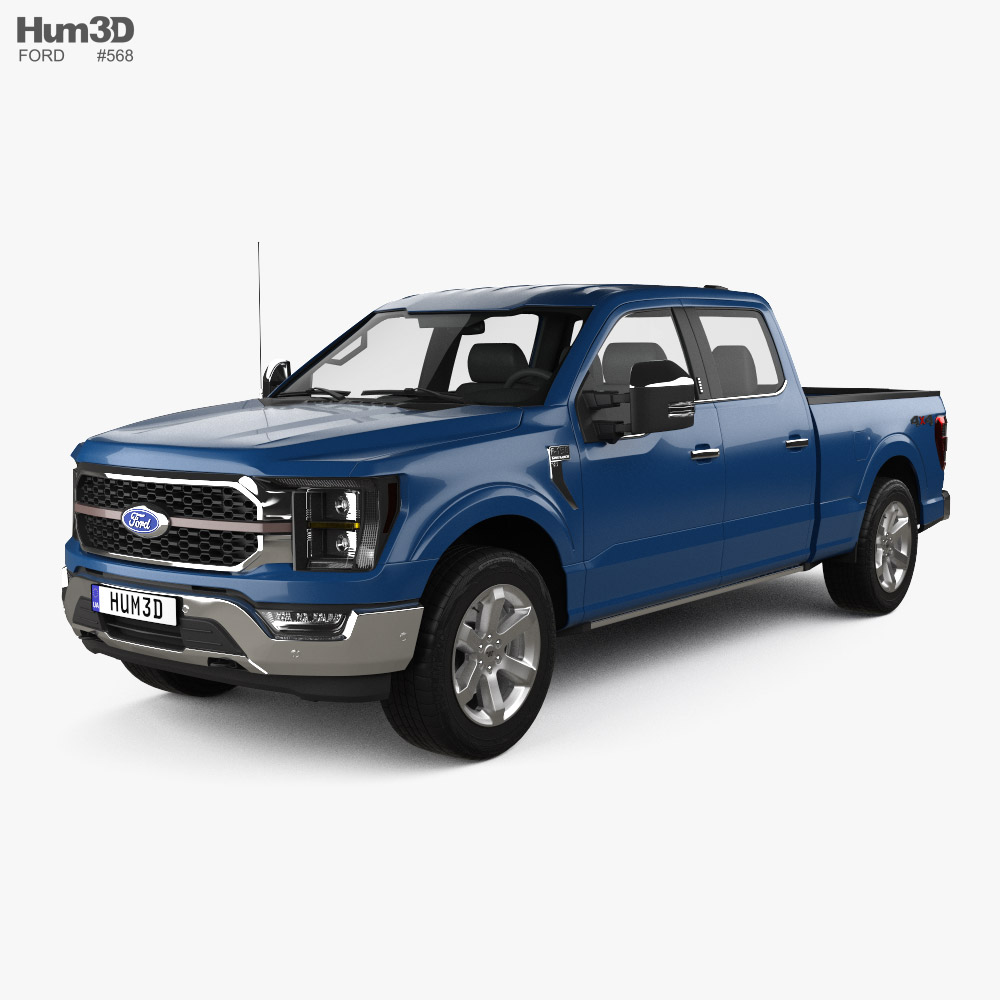 Ford F-150 Super Crew Cab 6.5 ft Bed King Ranch 2022 3D модель