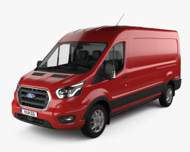 Ford Transit Panel Van L2H2 with HQ interior 2018 3D model