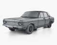 Ford Zephyr saloon 1970 3D модель wire render
