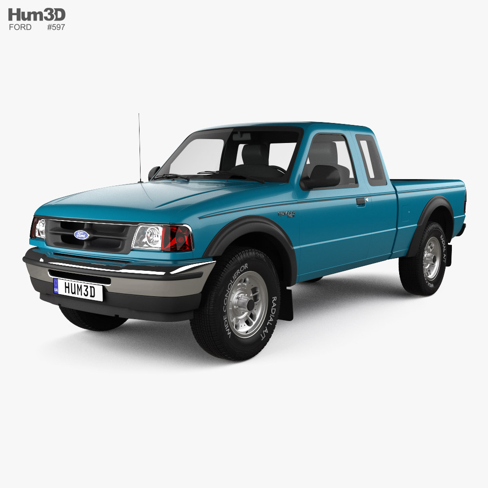 Ford Ranger Extended Cab 1994 3Dモデル