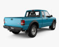 Ford Ranger Extended Cab 1994 3D-Modell Rückansicht