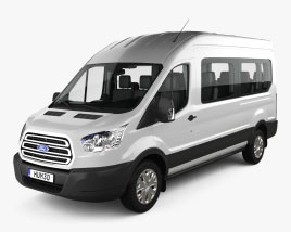 Ford Transit Passenger Van L2H3 with HQ interior 2012 Modèle 3D