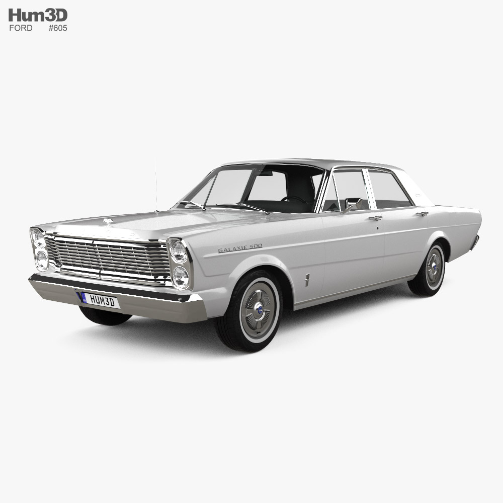Ford Galaxie 500 4门 轿车 1965 3D模型