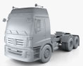 Foton Auman TX Tractor Truck 2014 3d model clay render