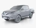 Foton Tunland Double Cab 2015 3D 모델  clay render