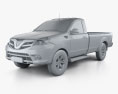 Foton Tunland Single Cab 2015 3D 모델  clay render