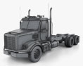 Freightliner Coronado SD Chassis Truck 2014 3d model wire render