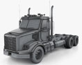 Freightliner 122SD Chassis Truck 2016 3d model wire render