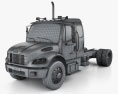 Freightliner M2 Extended Cab Chassis Truck 2017 3d model wire render