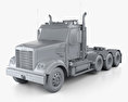 Freightliner 122SD SF Day Cab Tractor Truck with HQ interior 2018 3d model clay render