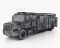 Freightliner M2 106 Crew Cab Пожежна машина 2022 3D модель wire render