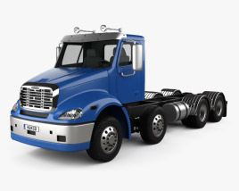Freightliner Columbia Chassis Truck 4-axle 2022 3D model