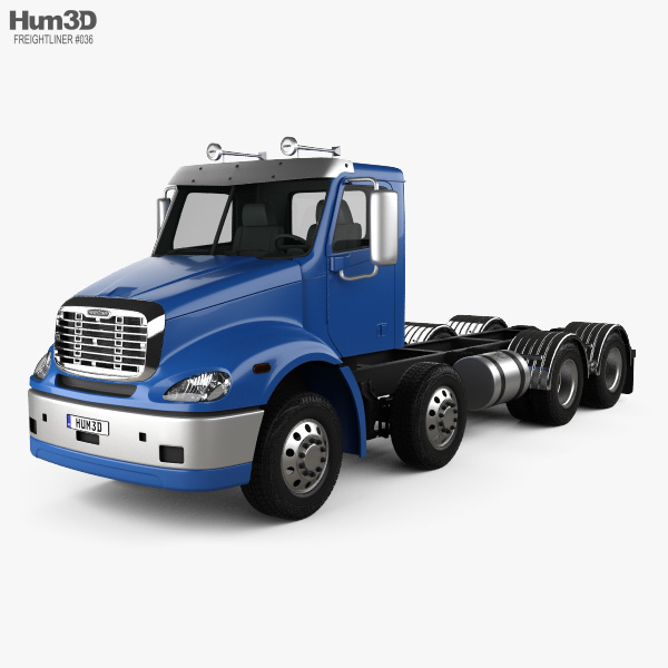 Freightliner Columbia Chassis Truck 4-axle 2022 3D model