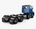 Freightliner Columbia Chassis Truck 4-axle 2022 3d model back view