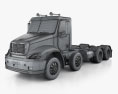 Freightliner Columbia Chassis Truck 4-axle 2022 3d model wire render