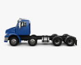 Freightliner Columbia Chassis Truck 4-axle 2022 3d model side view