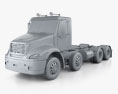 Freightliner Columbia Chassis Truck 4-axle 2022 3d model clay render