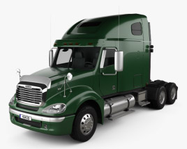 Freightliner Columbia Sleeper Cab Raised Roof Tractor Truck 2022 3D model