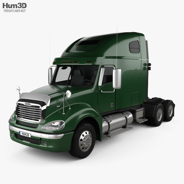 Freightliner Columbia Sleeper Cab Raised Roof Tractor Truck 2022 3D model
