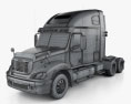 Freightliner Columbia Sleeper Cab Raised Roof Camion Tracteur 2009 Modèle 3d wire render
