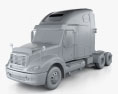 Freightliner Columbia Sleeper Cab Raised Roof Camion Tracteur 2009 Modèle 3d clay render
