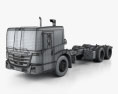 Freightliner Econic SD シャシートラック 2018 3Dモデル wire render