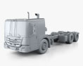 Freightliner Econic SD シャシートラック 2018 3Dモデル clay render